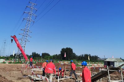 拆除110千伏盤辛、盤蔣線27號鐵塔嚴(yán)重傾斜