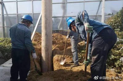 州市供電公司10千伏郭北線技改工程現(xiàn)場(chǎng)